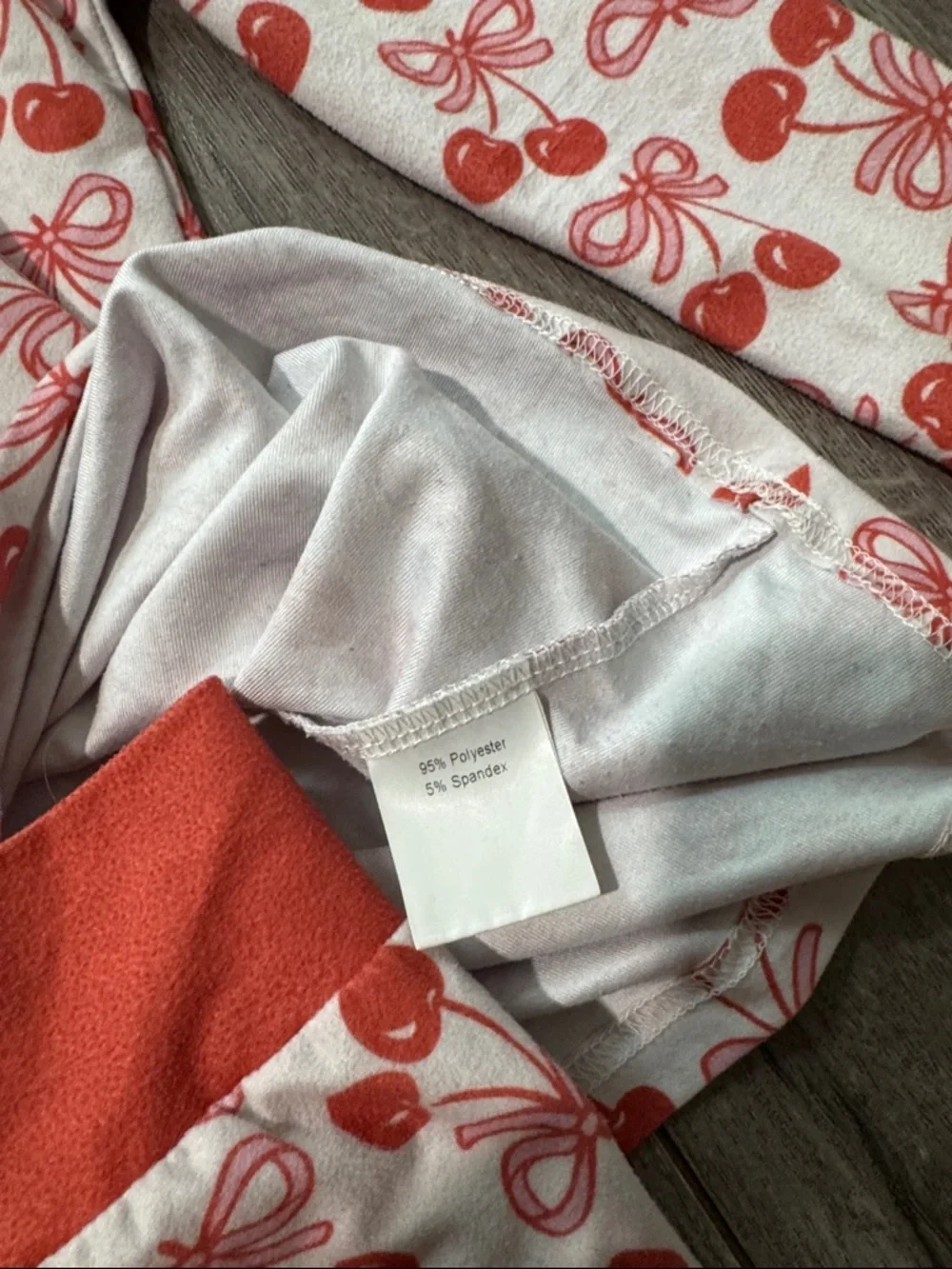 Remie girl cherries long sleeve pajama set 8